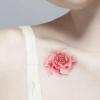 2 Pieces Of Rose Tattoo Stickers Temporary Tattoos Fake Tattoo, Long-Lasting, Cute, Waterproof, Fresh, Sexy Girl, Flower Collarbone view 3