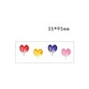 2 Colorful Leaves And Love Small Pattern Tattoo Stickers Temporary Tattoos Fake Tattoo For Lovers, Waterproof For Men And Women view 2
