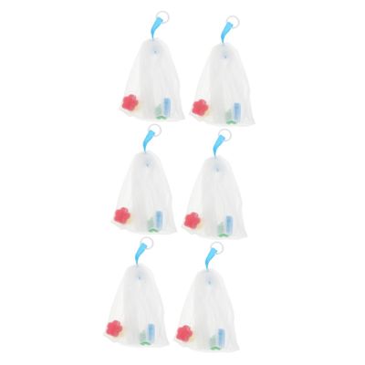 FRCOLOR 6pcs Soap Exfoliating Bags for Foaming Facial Cleansing Mesh Pouches Soft and Fine Containers for Handmade and Cosmetic Convenient and Practical for Daily Use