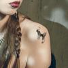 2 Pieces Of Black Butterfly Tattoo Stickers Temporary Tattoos Fake Tattoo For Wrist And Clavicle Waterproof Stickers For Women, Long-Lasting, Semi-Permanent For Men view 2