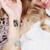 2 Pieces Of Black Butterfly Tattoo Stickers Temporary Tattoos Fake Tattoo For Wrist And Clavicle Waterproof Stickers For Women, Long-Lasting, Semi-Permanent For Men view 3