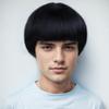 RightOn Short Black Bowl Cut Wig 80s Outfit For Men Synthetic Wigs Mushroom Hair for Party Halloween Hairnet Include view 1