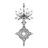 2 Pieces Of Ink Sanskrit Tattoo Stickers Temporary Tattoos Fake Tattoo Lotus Literary And Artistic Flower Arm For Men And Women, Long-Lasting, Waterproof And Fresh view 1