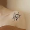 2 Pieces Of Black Butterfly Tattoo Stickers Temporary Tattoos Fake Tattoo Waterproof Simulated Long-Lasting Female Arm Chest Stickers Painted view 4
