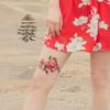 3 Sexy Tattoo Stickers Temporary Tattoos Fake Tattoo To Cover Scars, Rose Collarbone, Waterproof Female Thigh Color Stickers view 3