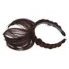 POPETPOP 3pcs Elegant Front Hair Bang Wig Attachable Braid Headband Hair Extensions for Women Girls view 2