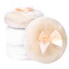 4Pcs Large Fluffy Powder Puff, White Powder Puff, Powder Puffs for Face powder, Ultra Soft Body Powder Puff, Soft Face Body Powder Puff, Washable Reusable Makeup Puffs(White/Beige) view 1