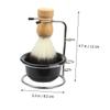 FRCOLOR 2sets Shaving Brush and Bowl Kit Stand Ergonomic Shaving Brush for Traditional Wet Father Day and Birthdays view 4