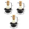 FRCOLOR 3sets Portable Shaving Cup Brush Bowl Men Barber Accessories for Grooming Father Day view 1