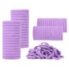 100 Pack No Damage Hair Ties For Women Thick Hair,Soft Seamless Colorful Ponytail Holders for Girls,Light Purple Elastic Hair Bands (Light Purple) view 1