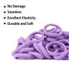 100 Pack No Damage Hair Ties For Women Thick Hair,Soft Seamless Colorful Ponytail Holders for Girls,Light Purple Elastic Hair Bands (Light Purple) view 3