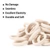 100 Pack No Damage Hair Ties For Women Thick Hair,Soft Seamless Colorful Ponytail Holders for Girls,Elastic Hair Bands (Tan) view 3
