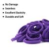 100 Pack No Damage Hair Ties For Women Thick Hair,Soft Seamless Colorful Ponytail Holders for Girls,Dark Purple Elastic Hair Bands (Dark Purple) view 3