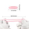 100 Pack No Damage Hair Ties For Women Thick Hair,Soft Seamless Colorful Ponytail Holders for Girls,Light Pink Elastic Hair Bands (Light Pink) view 2