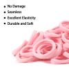 100 Pack No Damage Hair Ties For Women Thick Hair,Soft Seamless Colorful Ponytail Holders for Girls,Light Pink Elastic Hair Bands (Light Pink) view 3