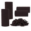 100 Pack No Damage Hair Ties For Women Thick Hair,Soft Seamless Colorful Ponytail Holders for Girls,Dark Brown Elastic Hair Bands (Dark Brown) view 1