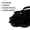 100 Pack No Damage Hair Ties For Women Thick Hair,Soft Seamless Colorful Ponytail Holders for Girls,Black Elastic Hair Bands (Black) view 2