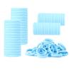 100 Pack No Damage Hair Ties For Women Thick Hair,Soft Seamless Colorful Ponytail Holders for Girls,Light Blue Elastic Hair Bands (Light Blue) view 1