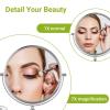 YEAHSO Wall Mount Makeup Mirror with Lights and Magnification 7X,8 Inch Double-Sided Swivel Wall Mounted Makeup Mirror Two Side 360 Swivel Cosmetic Face Extendable Vanity Mirrors (Color : Plug) view 3