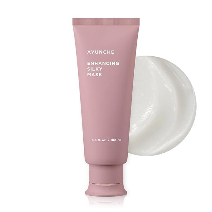 AYUNCHE Enhancing Silky Hair Mask 3.3 fl. oz. (100ml) [For Dyed & Damaged Hair] | Nourishing & Smoothing Deep Conditioner with Camellia Oil | Korean Salon Brand