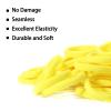 100 Pack No Damage Hair Ties For Women Thick Hair,Soft Seamless Colorful Ponytail Holders for Girls,Elastic Hair Bands (Yellow) view 3