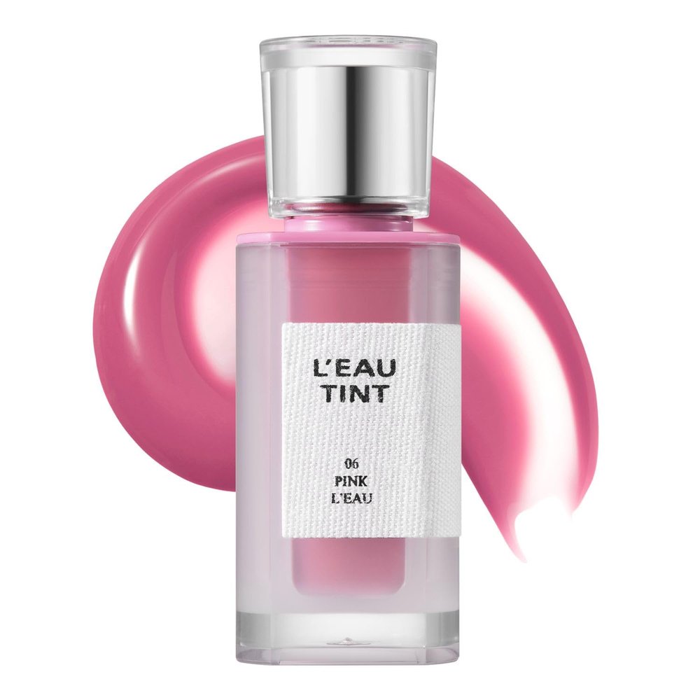 BBIA LEAU Tint  Glossy & Glow Lip Stain Watery Lip Tint Non-Sticky High Shine Finish Long-lasting Moisturizing Lightweight Natural Daily Use Vegan Korean Makeup (06 PINK L'EAU)
