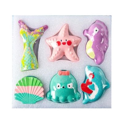 HEPYLAIFU Bath Bombs for Kids Natural Gentle Kids Bath Bombs,Bubble Bath Kids,Adult Bath Salt Set Box for Gift Household (Color : 150G*6, Size : A)