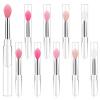 10Pcs Lip Brush Silicone Lip Brushes Tool Lipstick Applicator Brushes with Caps for Makeup Beauty Brushes, Lip Mask Applicator,Eyeshadow Lip Brush for Applying Mask Oil, Lipstick Lip Gloss view 1
