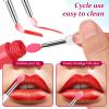 10Pcs Lip Brush Silicone Lip Brushes Tool Lipstick Applicator Brushes with Caps for Makeup Beauty Brushes, Lip Mask Applicator,Eyeshadow Lip Brush for Applying Mask Oil, Lipstick Lip Gloss view 4