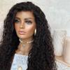 13x4 Curly Lace Front Wigs Human Hair Pre Plucked 150% Density Transparent Lace Frontal Wigs Human Hair for Black Women Glueless Wigs Deep Curly Wigs (16 inch, 13x4 lace front wig) view 3