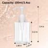 100ml (3.4oz) Pump Bottle Dispenser Jansburg 2 Pack Refillable Flat Square Plastic Lotion Dispenser Leakproof Empty Lotion Pump Bottle for Essential Oil Soap Lotion Shampoo Clear view 3