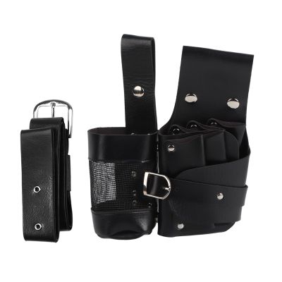 Comb Hairdressing Tools Belt Pouch 2 Colors Hair Care Belt Pouch Salon Hairdressing Tools Scissors Comb Pouch Hair Card Bottle Bag Salon Tools For Hair Stylist Gifts (Black)