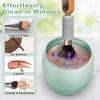 2-in-1 Silicone Makeup Brush Cleaner Electric Makeup Brush Cleaner and Dryer Super Fast Cleaning and Drying for Makeup Lovers and Professionals view 2