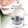 Gavigain Men Shaving Kit, Fashionable Men Shave Tool Kit, Stainless Steel Shaving Brush Stand Holder, Soap Mug Bowl view 2