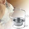 Gavigain Men Shaving Kit, Fashionable Men Shave Tool Kit, Stainless Steel Shaving Brush Stand Holder, Soap Mug Bowl view 3