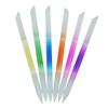1Pcs Cuticle Pusher, Professional Cuticle Remover, Gradient Color Nail Art Tools, Double Sided Nail File, Glass Cuticle Pusher Pedicure Tool Durable Processing view 1