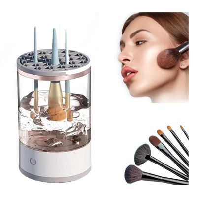 Brushly Pro Cosmetic Makeup Brush Cleaner, Electric Automatic Makeup Brush Cleaner Machine, Make up & Makeup Brush Cleaner & Cleaning Kit Washer Machine (2pcs)