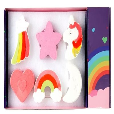 HEPYLAIFU Bath Bombs for Kids Natural Gentle Kids Bath Bombs,Bubble Bath Kids,Adult Bath Salt Set Box for Gift Household (Color : C, Size : 150G*6)