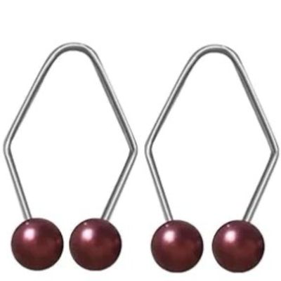 1 Pair Dimples Makers Face Dimple Maker for Cheeks Balls Facial Dimple Trainer Smile Facial Muscle Exerciser Slim Face Lift Lip Shaper Beauty Tools Easy To Wear (Burgundy)
