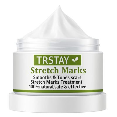 TRSTAY Stretch Mark Cream- 100% Natural Formula- With Vitamin E, Glycerin, Grape Seed Extract, and Neutropeptides (30, Grams)