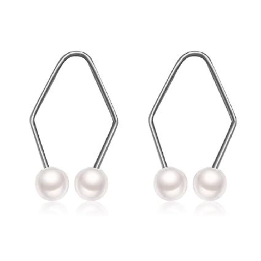 1 Pair Dimples Makers Face Dimple Maker for Cheeks Balls Facial Dimple Trainer Smile Facial Muscle Exerciser Slim Face Lift Lip Shaper Beauty Tools Easy To Wear (Silver)