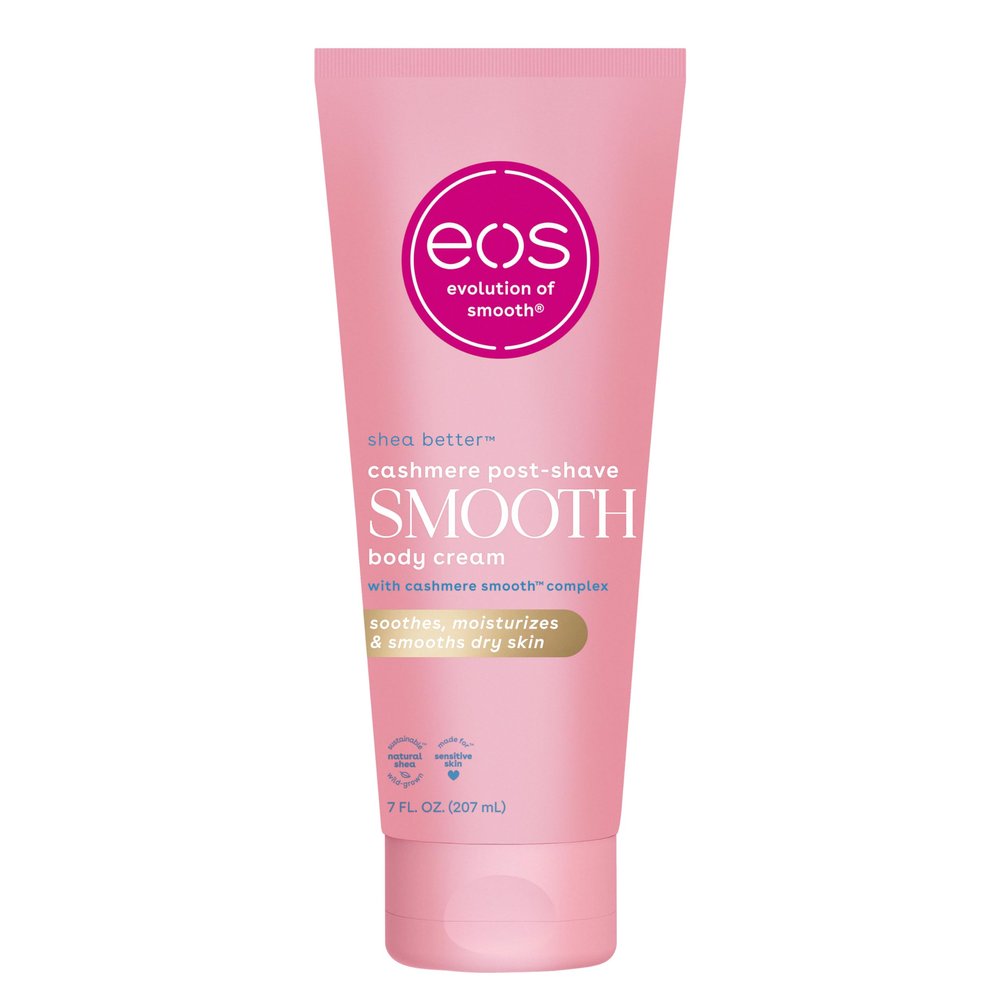 eos Cashmere Skin Collection Post-Shave Smooth Body Cream- Vanilla Cashmere, 72-Hour Hydration, Nourishing, Body Care, Shea Butter, 7 fl oz
