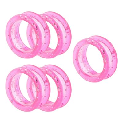5Pcs Pink Silicone Scissors Finger Rings Grips Grooming Shear Thumb Inserts Finger Protector Ring for Barber Hair Cutting Scissors Pet Shears Hair Cutting Tools