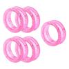 5Pcs Pink Silicone Scissors Finger Rings Grips Grooming Shear Thumb Inserts Finger Protector Ring for Barber Hair Cutting Scissors Pet Shears Hair Cutting Tools view 1