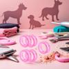 5Pcs Pink Silicone Scissors Finger Rings Grips Grooming Shear Thumb Inserts Finger Protector Ring for Barber Hair Cutting Scissors Pet Shears Hair Cutting Tools view 4
