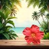 1Pc Red Hawaiian Flower Hair Clip for Women Girls Fashion Bohemian Flowers Hair Accessory for Dancer Bridal Wedding Beach Party Hair Clip Clips and Barrettes Hair Care view 4