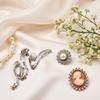 1Pc Silver Metallic Ribbon-Shaped Pearl Metal Hair Claw Clips,Large Hair Claw Nonslip Hair Barrettes Non-Slip No Broken Strong Hold Hair Clamps for Woman Hair Accessories view 3