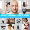 Electric Head Shaver for Bald Men, 6 in 1 Mens Electric Head Razor Bald Head Shaver Cordless Electric Razor Men, IPX7 Wet/Dry Waterproof Skull Shaver with Head Shaver Kit LED Display Blue view 2