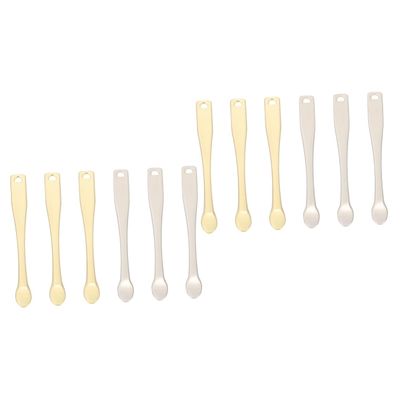 FRCOLOR 2sets Facial Scoop Tool Makeup Spoons Tool Cream Applicator Small Golden Skincare Spoon 6pcs*2