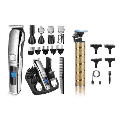 Ufree Beard Trimmer with T Blade Trimmer for Men, Beard Grooming Kit, Gifts for Men, Wet & Dry, Rechargeable